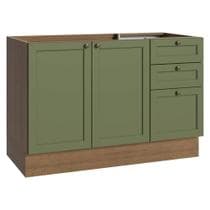 Balcão De Pia (sem Tampo) Rustic/verde Vik Madesa