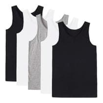Kit 5 Camisetas Regata Masculina Lisa Algodão Premium