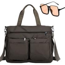 Kit Bolsa Feminina Trabalho Faculdade + Óculos De Sol Retro Proteção UV