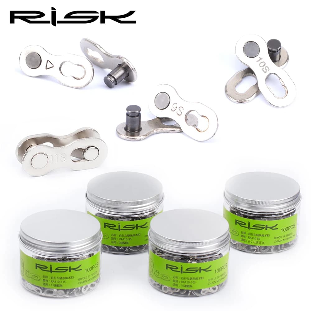 RISK Bike Chain Quick Link MTB Road Bike Chain Missing Quick Connector Connecting Master Link for 6 7 8 9 10 11 12S Speed Chain