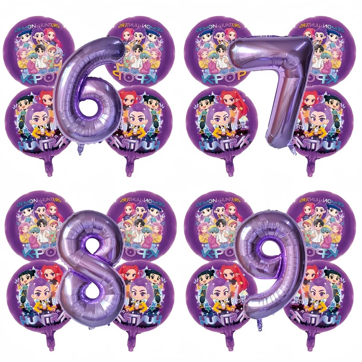 Party Supplies Atmosphere Decoration Purple Laser KPOP Mylar Balloons Party Decoration Foil Balloons